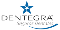 Dentegra dental insurance logo with blue star symbol and tagline "Seguros Dentales"
