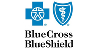 Blue Cross Blue Shield logos displayed vertically with organization names below.